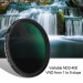 多層コーティングND2-ND4001-9ストップ可変NDフィルター