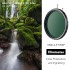GiAi Pro Variable ND 6-9 STOP Adjustable Neutral Density Filter with NANO Coatings Waterproof