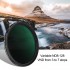 No Cross pattern ND8-128 Multi-layer coating 3-7 stops Variable ND filter