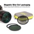 GiAi Magnetic Lens Filter Kit A Includes Magnetic Adapter Ring+CPL+ND64+Black mist 1/4+Streak Blue filter Nano Coating Waterproof Scratch Resistant 