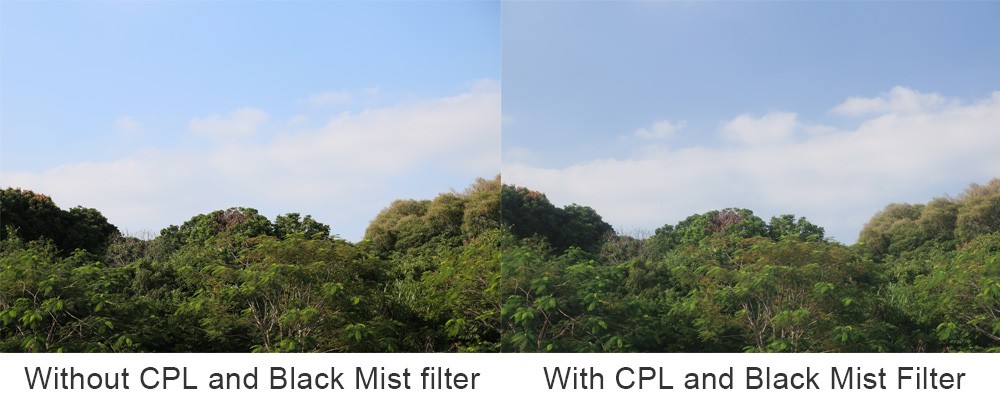 CPL and black mist filter 2in1
