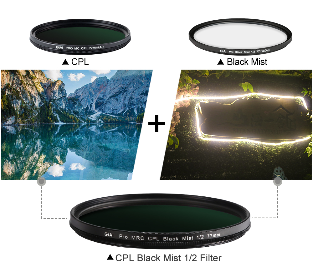 58mm CPL and Black Mist Filter 2in1