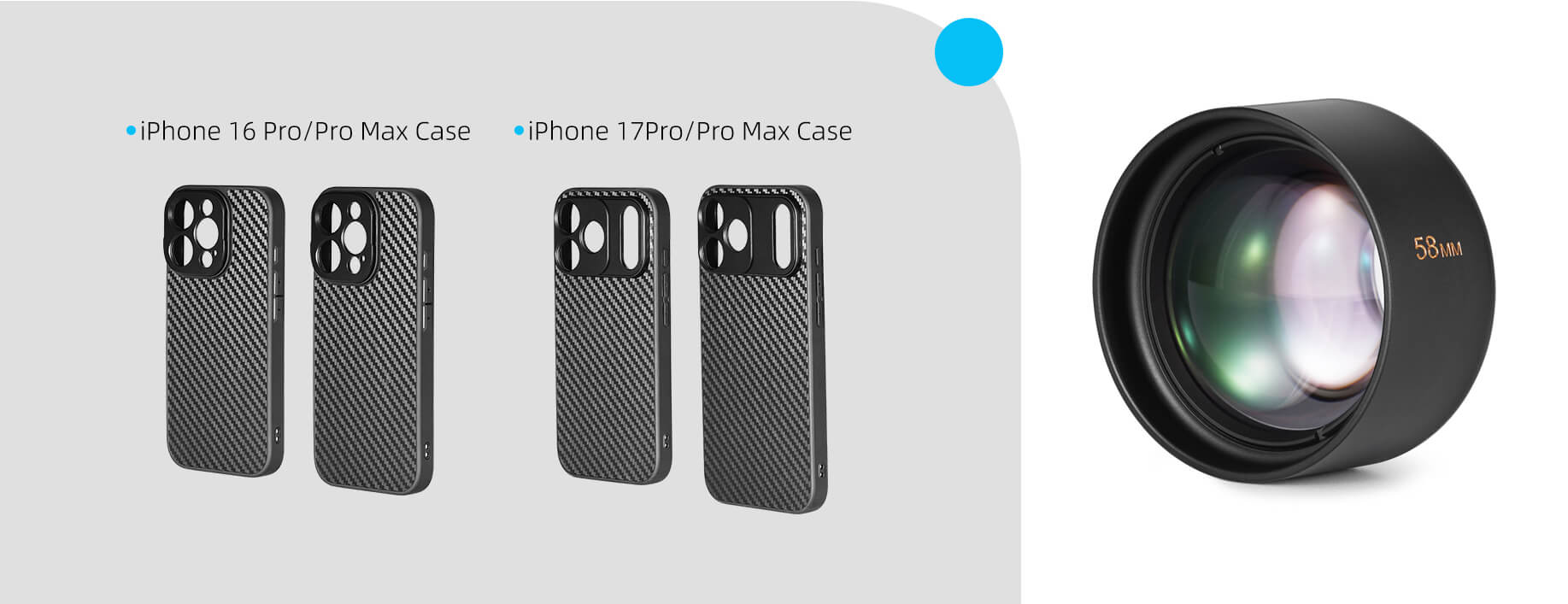 58mm smart phone lens
