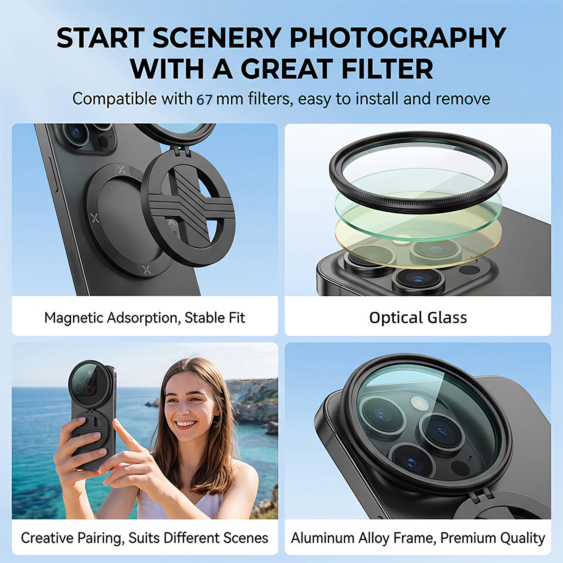 Magnetic Phone Filter Kit
